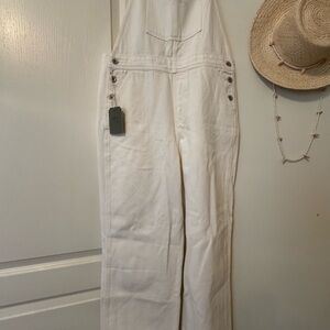 Elegant Women's White Overalls